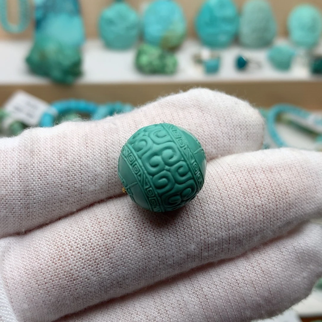 绿松石未镶嵌珠宝奇石16.7mm