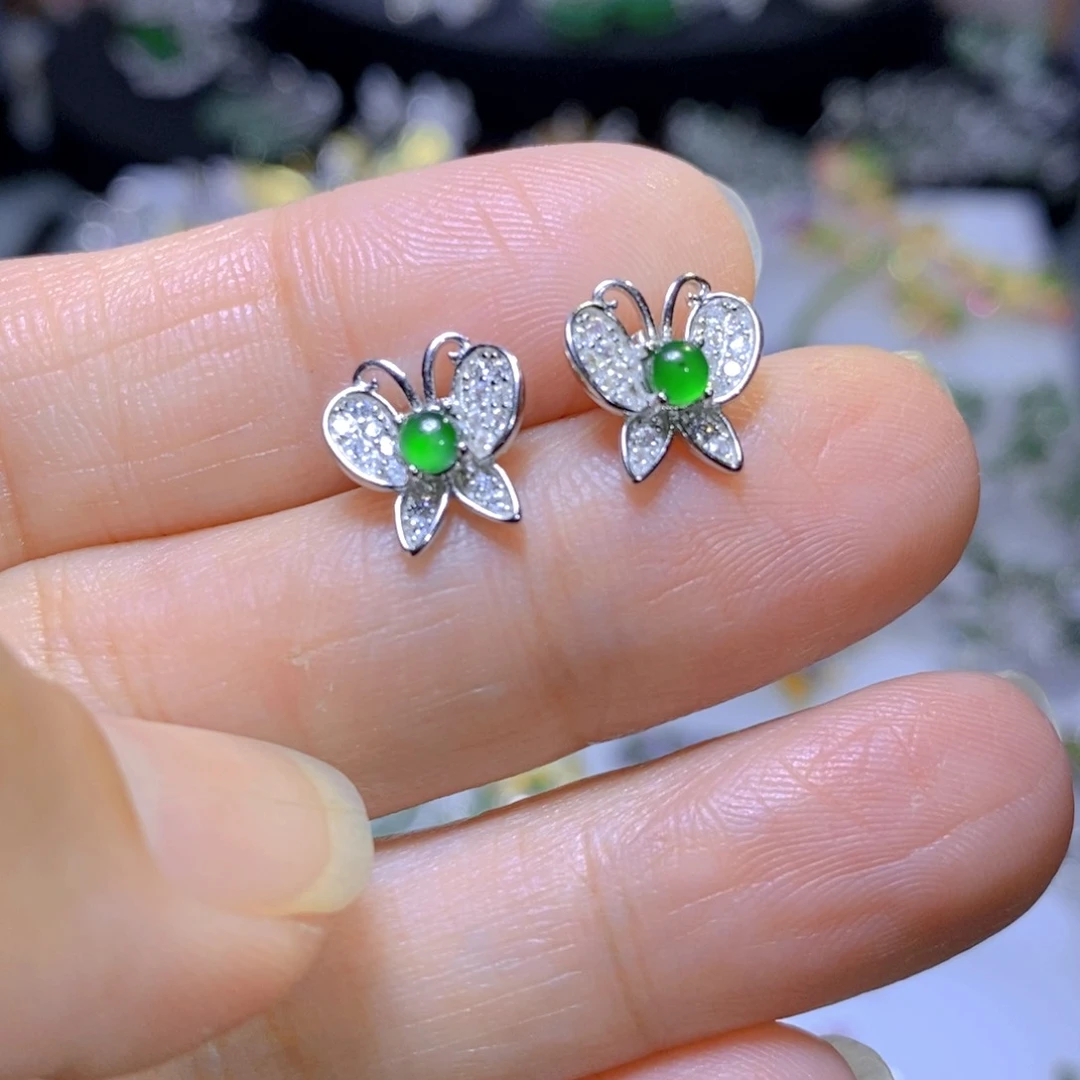 翡翠颈饰银S925镶嵌天然翡翠