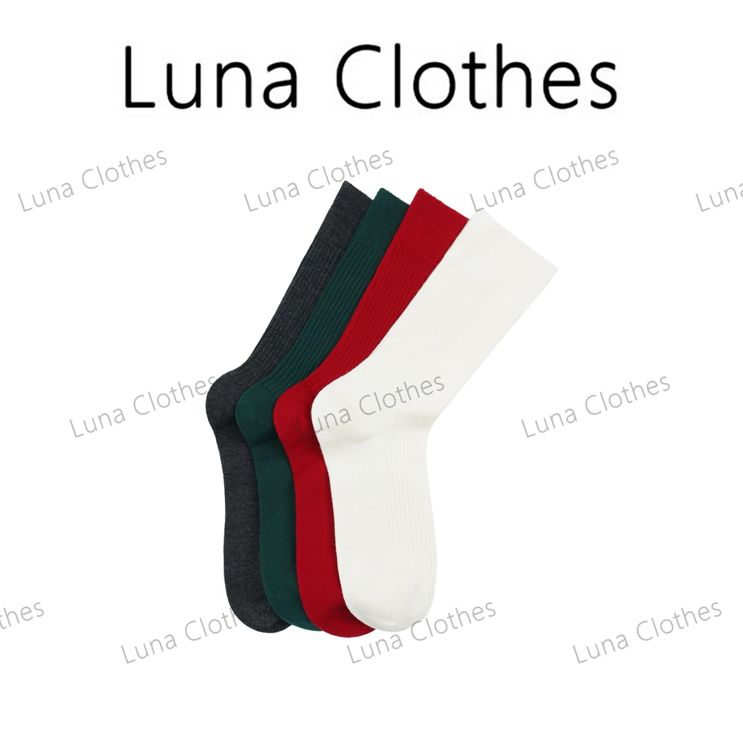 张妍LUNA‘扬子袜袜’扬子2/48支可机洗100羊毛纯色高腰袜子Y2448