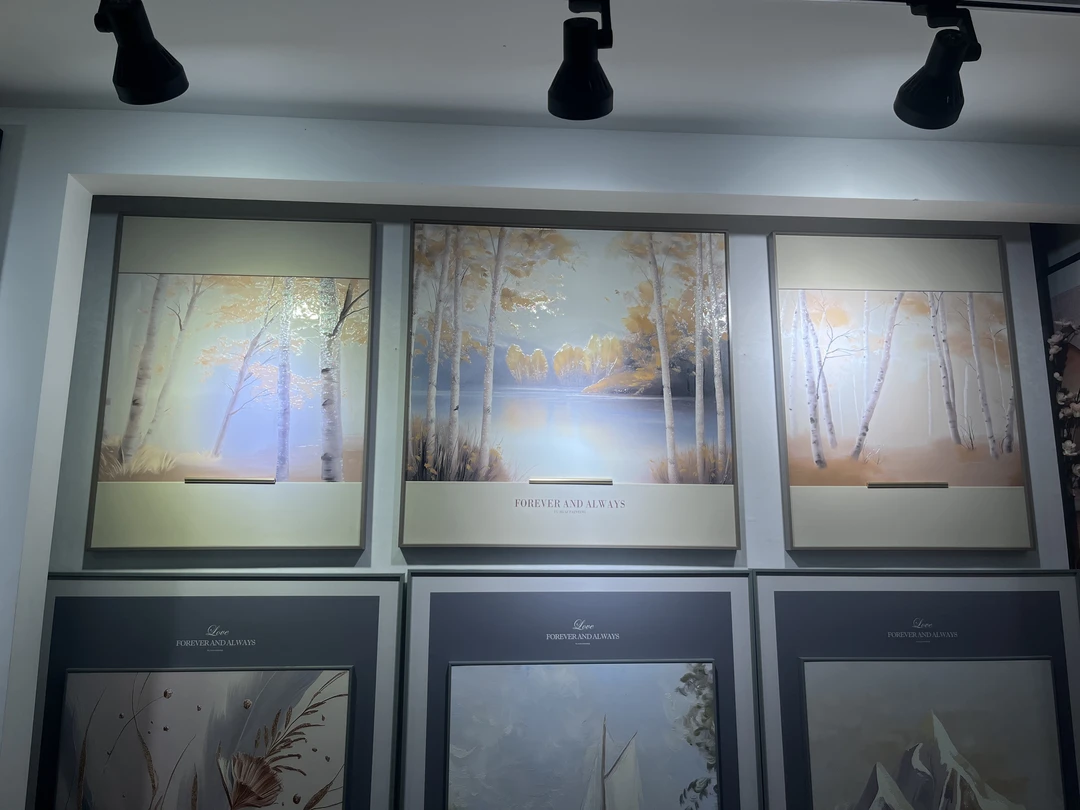 油画风客厅沙发背景墙装饰画多款式任选图案