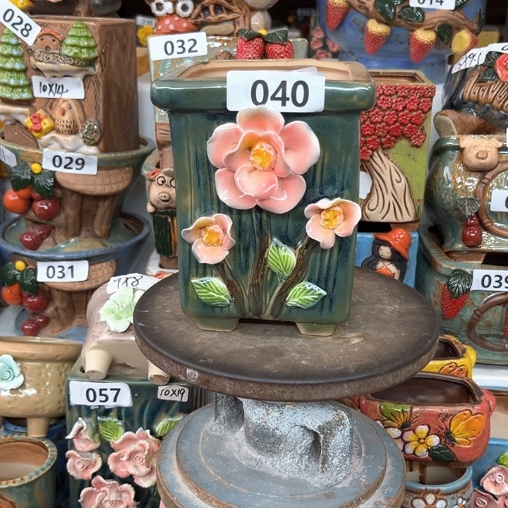 紫砂花盆粗陶材质多肉花盆