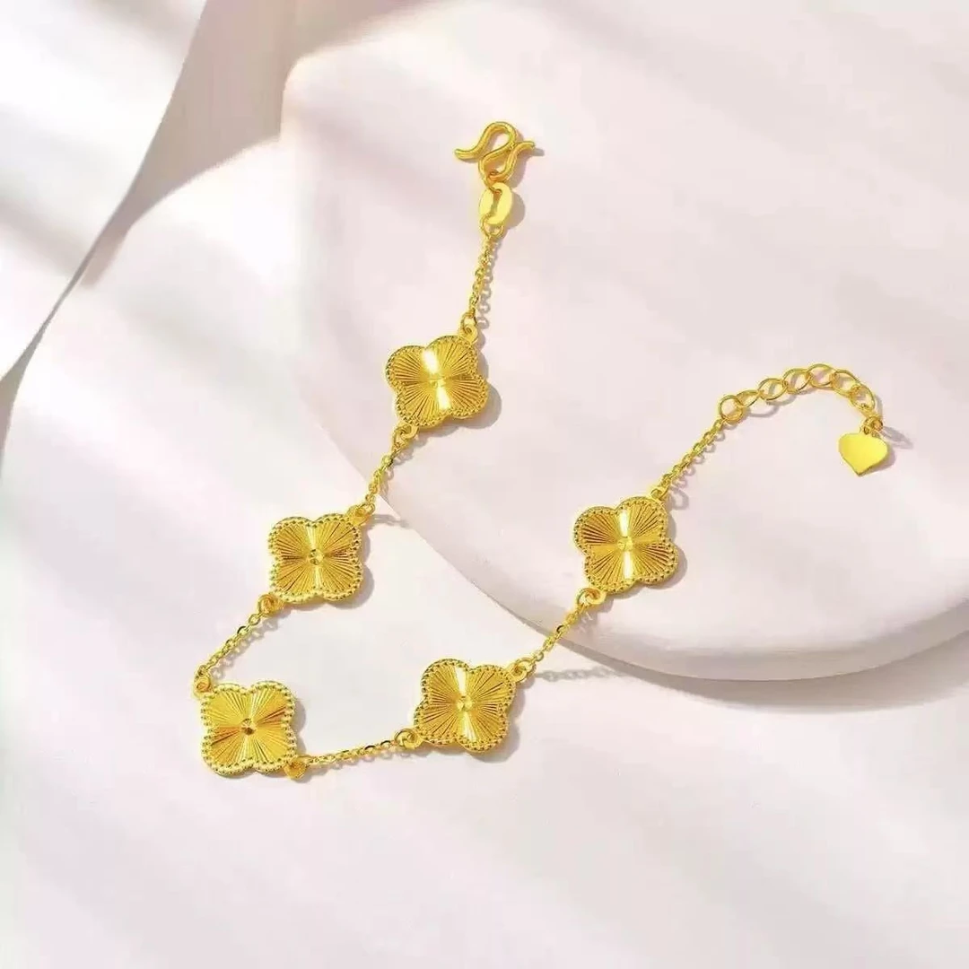 幸运遇见你 五花四叶草手链夏日清新高级感