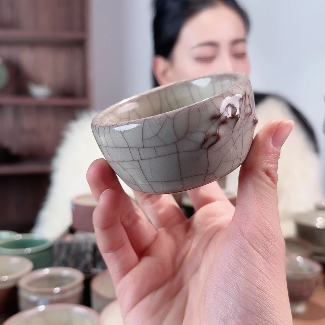 瓷摆件太湖石手工杯