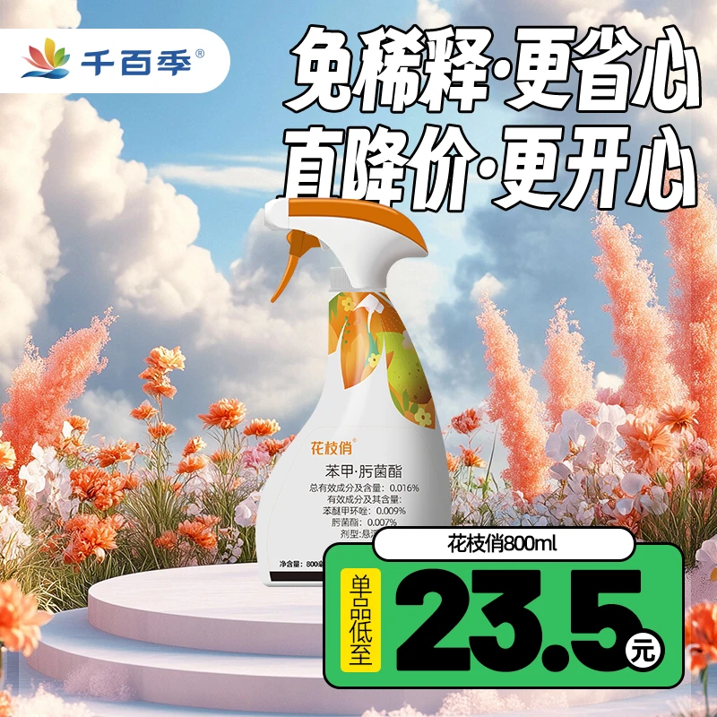 千百季花枝俏免稀释直喷家庭园艺月季白粉病黑斑病防治喷雾（领）