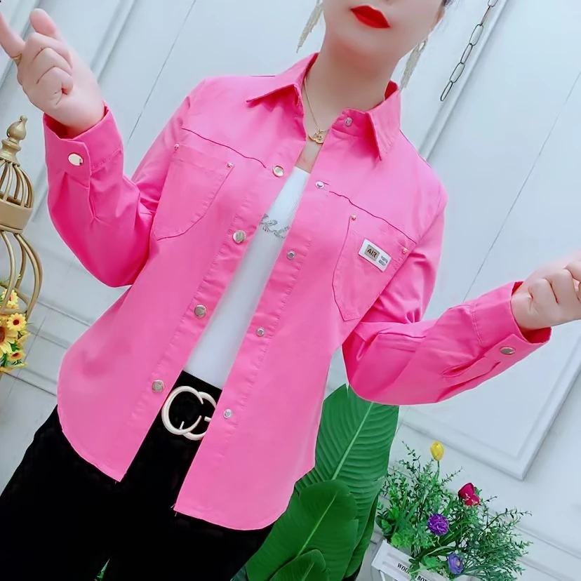 小个子休闲短款衬衫女士春秋款百搭减龄上衣宽松时尚减龄薄款外套