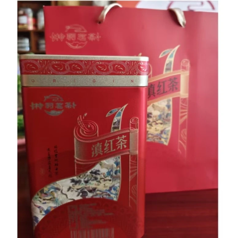 云南滇红红针。一提两罐，每罐250克。茶汤棕黄透亮，口感纯润蜜甜