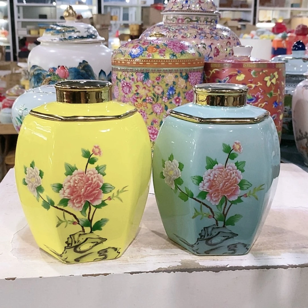 【闪购商品】瓷片陶瓷茶叶罐密封罐