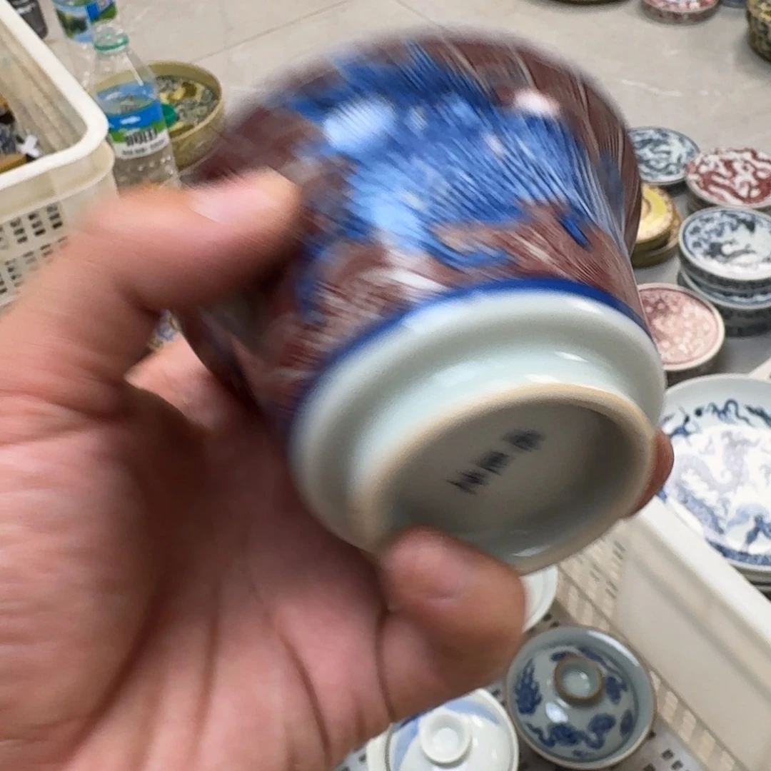 杯麒麟踏浪两才盖碗