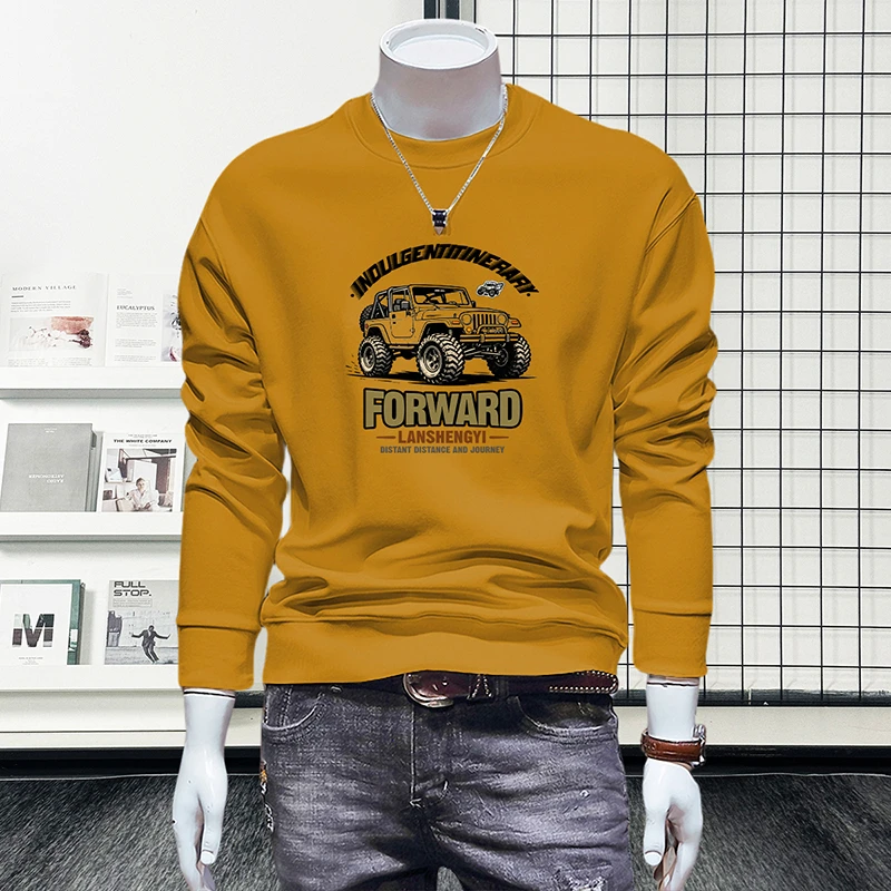 蓝晟依卫衣秋冬新款爆款男士长袖圆领百搭上衣男时尚休闲品质男装