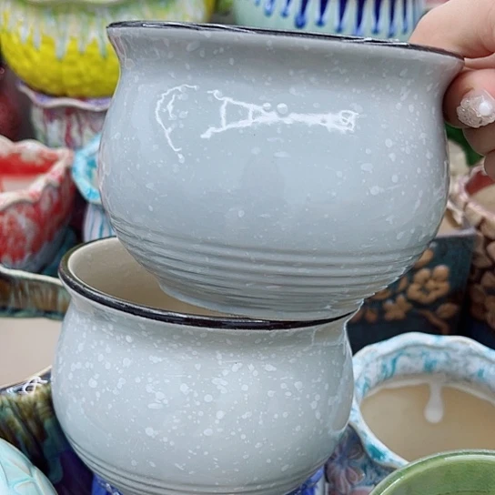 多肉绿植陶瓷花盆9.9包邮，有空