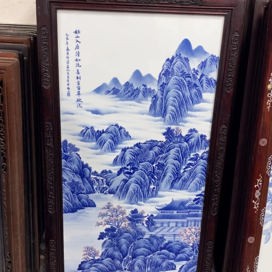 瓷192*66*1景德镇瓷板画柴窑烧制