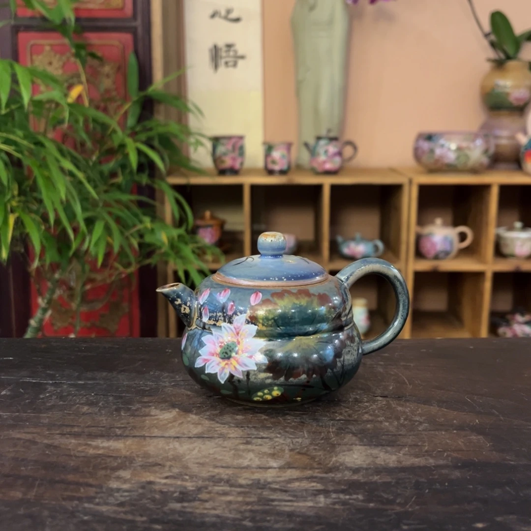 柴烧纯手工手绘陶瓷