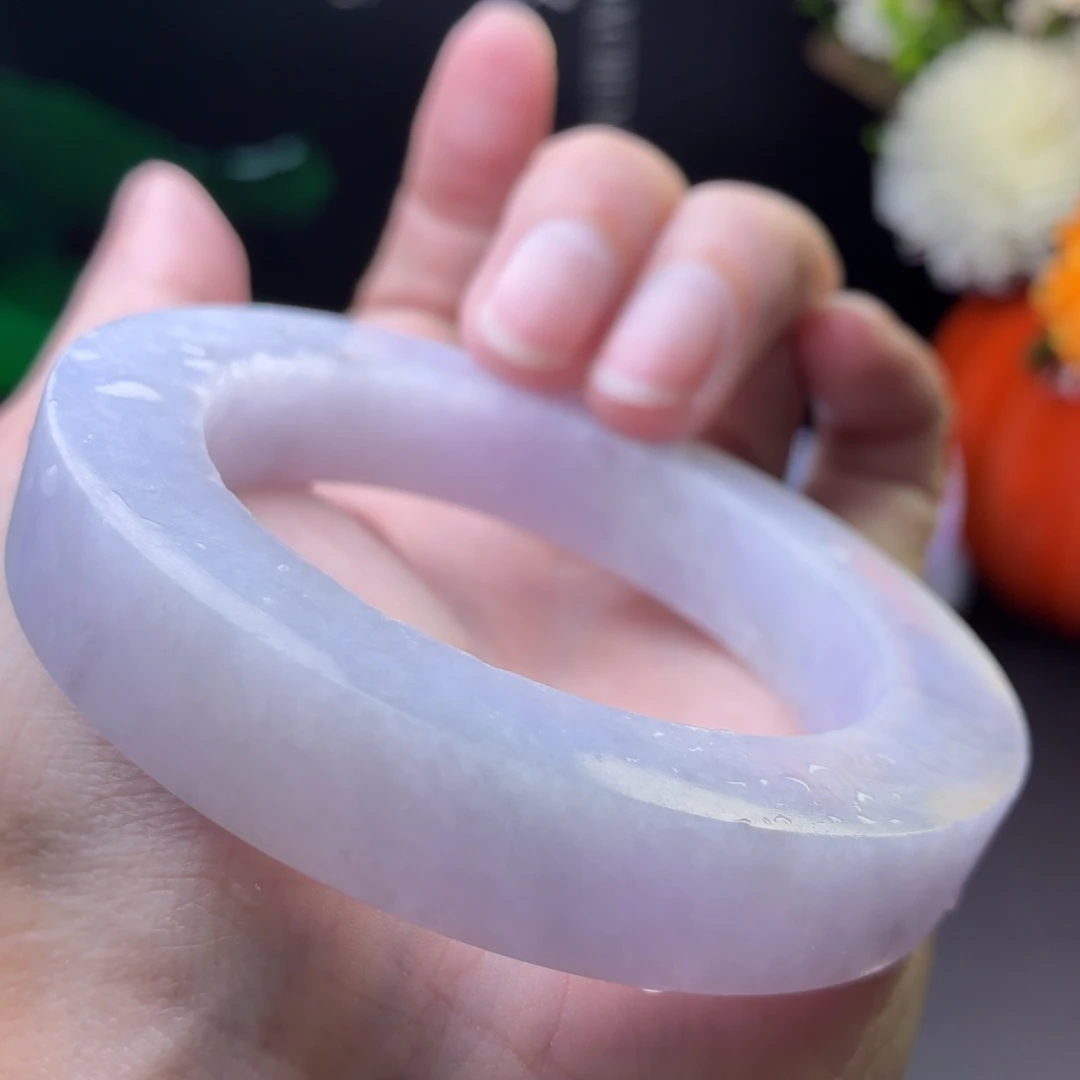 定制翡翠未镶嵌推荐冰紫放漏款