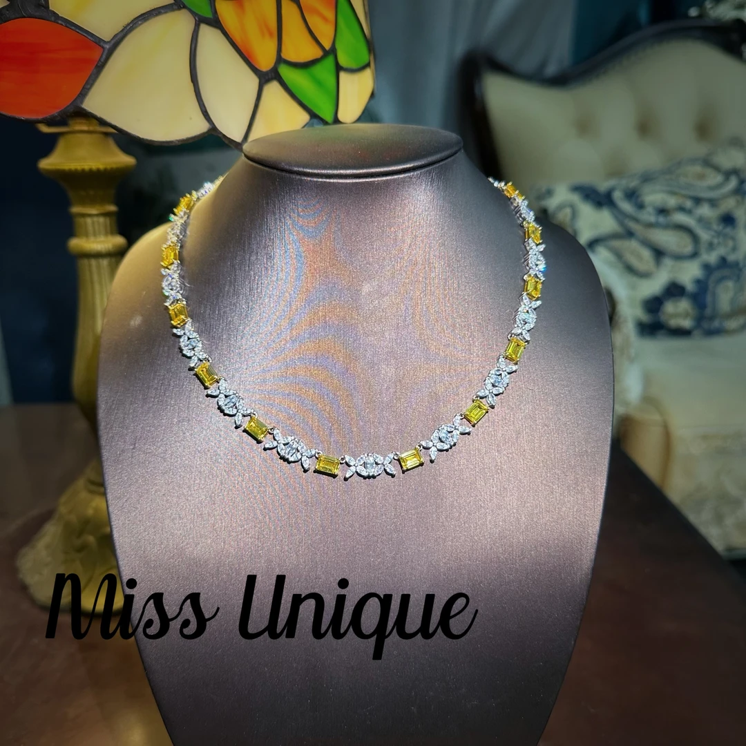 S6784黄色阿斯切四叶项链