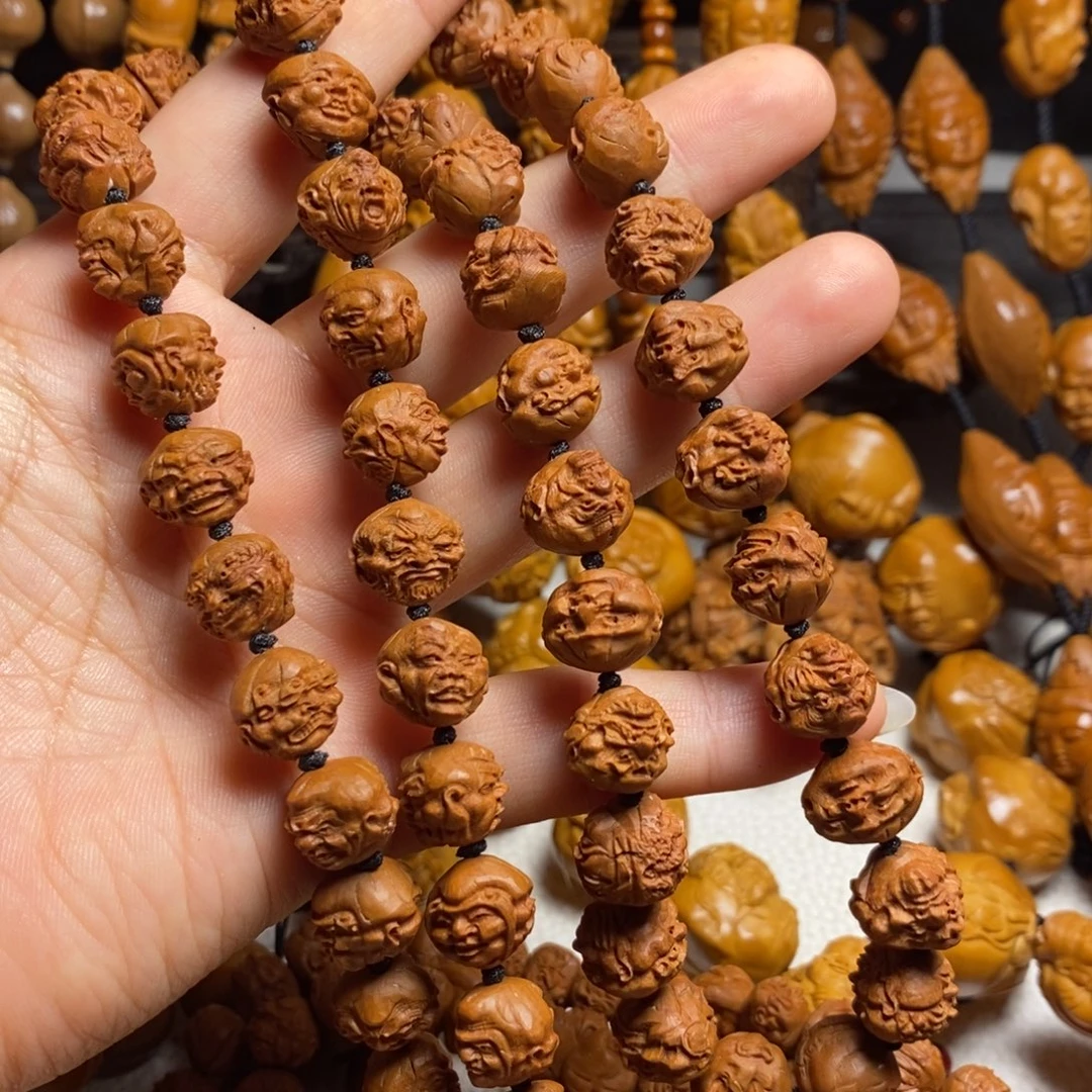 疯***。橄榄核吊坠桃双108罗汉