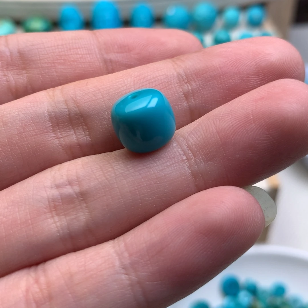 绿松石珠宝半成品未镶嵌静***子