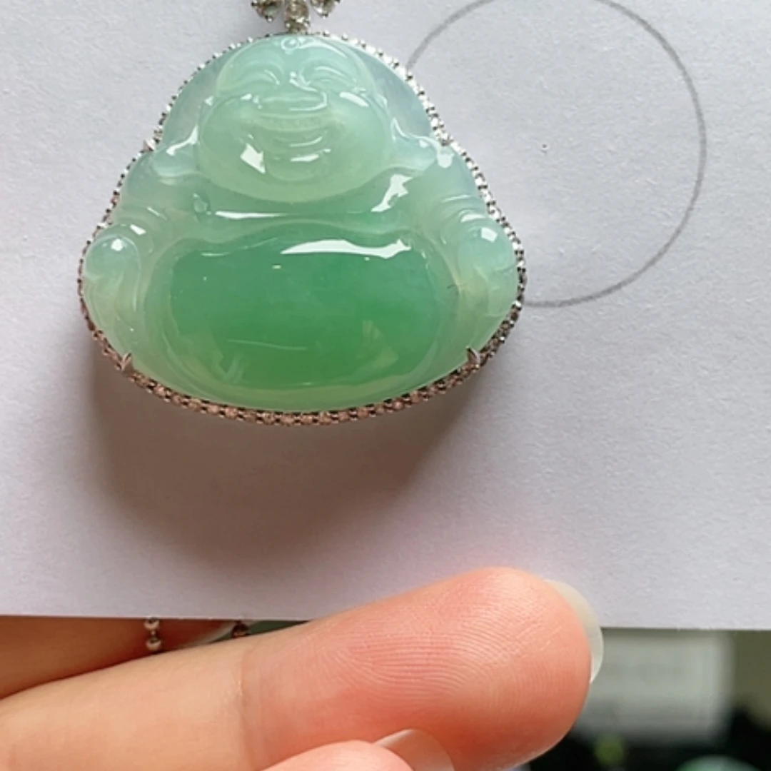 【闪购商品】吊坠(不含链)18K金镶嵌翡翠