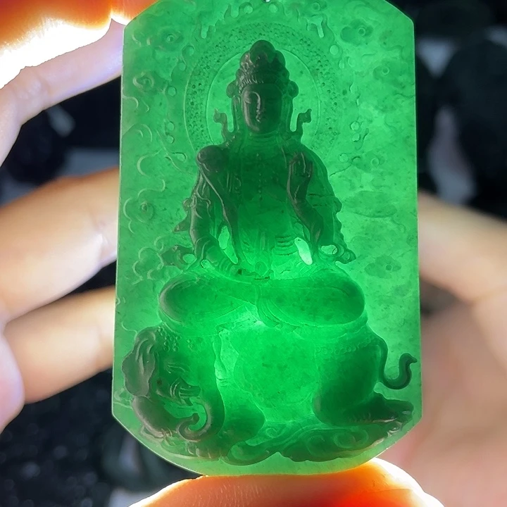 定制翡翠未镶嵌普贤