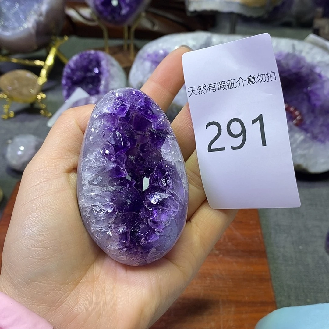 未镶嵌紫晶珠宝半成品