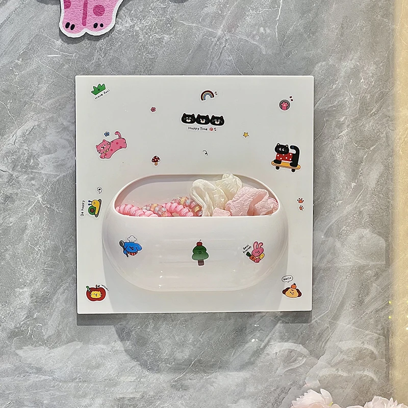 多巴胺挂壁收纳可爱卧室卫生间置物架防水少女学生宿舍文具杂物