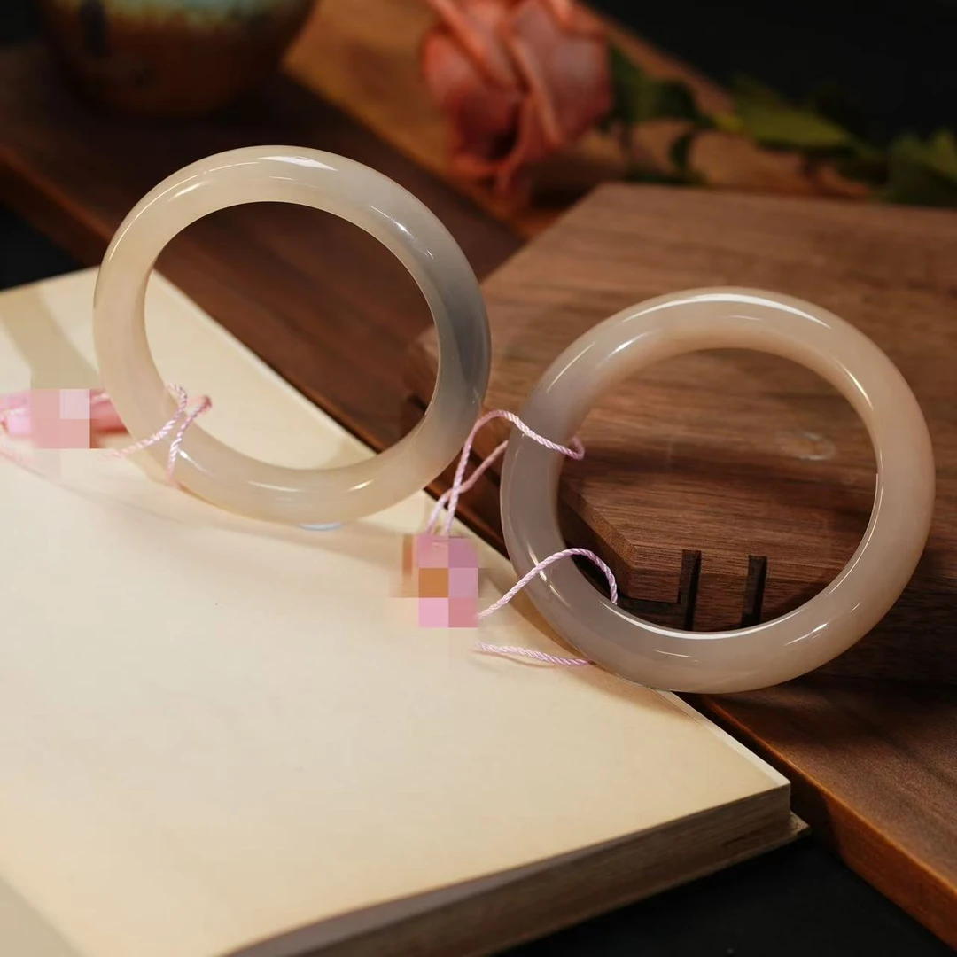 【东方十八岁】【云卷云舒】和田玉藕粉传承级收藏级手镯多样性发其一