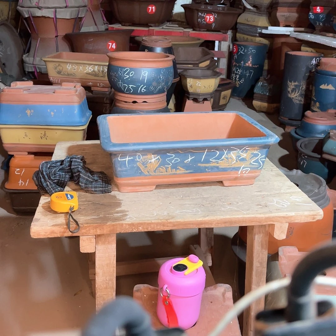 紫砂花盆长方盆一个