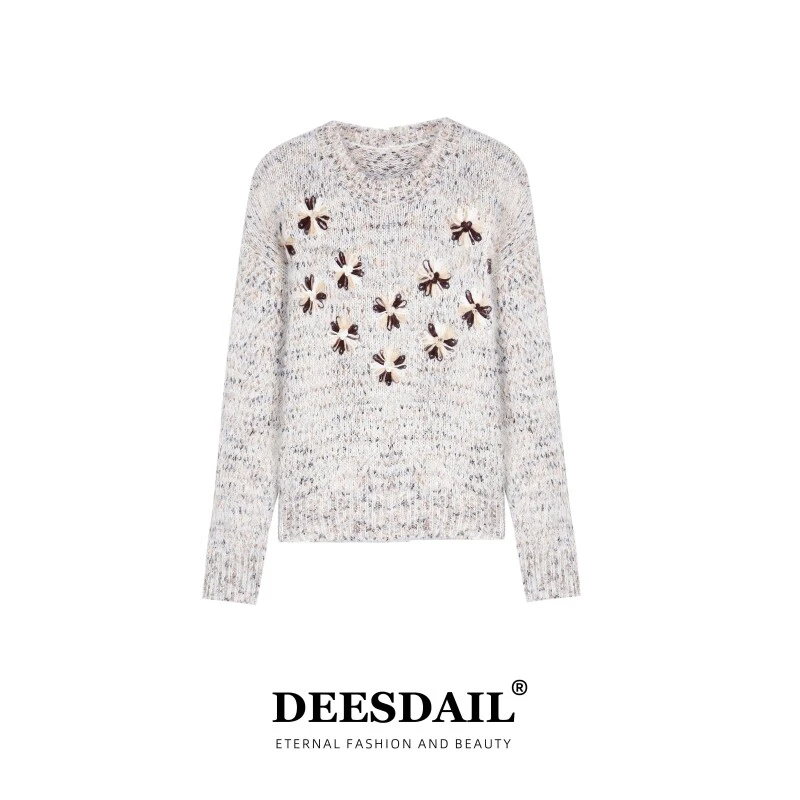 【316】DEESDAIL冬季长袖针织衫显瘦小众知性女装毛衣A327