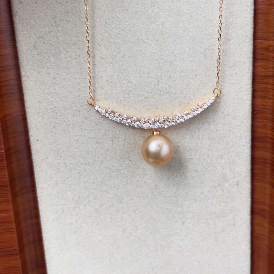 银S925镶嵌海水珍珠颈饰