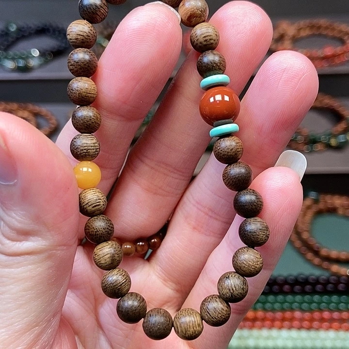 未镶嵌沉香手串0.6