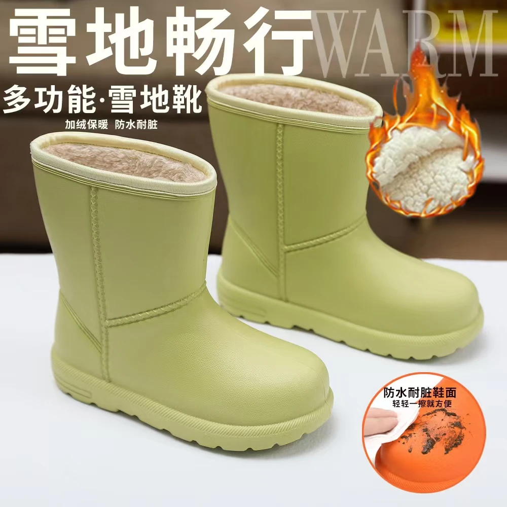 2025秋冬新品防水棉靴女士防滑保暖女款时尚冬季防寒加绒雪地靴