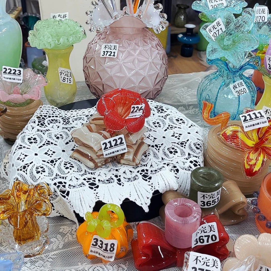一套1花1烛台 家悦琉璃工艺品