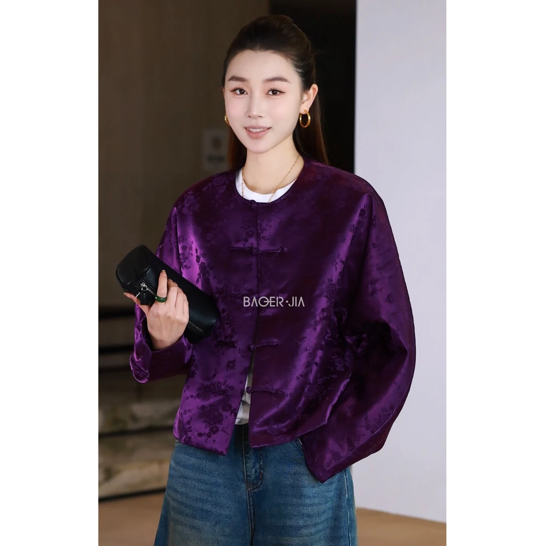 52-【万紫千红】宝儿家含幂BA143125410国风海棠花棉衣手工盘扣外套