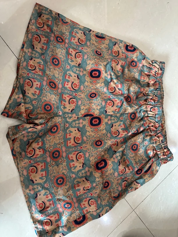 桑蚕丝香云纱成人夏季薄款短裤女士设计师网红富婆风时尚