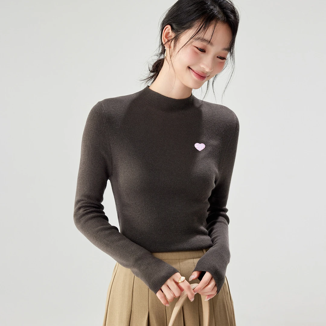 i.tccaabb半高领针织衫保暖内搭打底CABKNX0024850