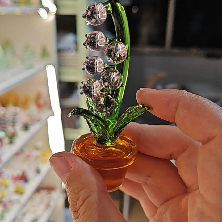 琉璃手工艺品粉色