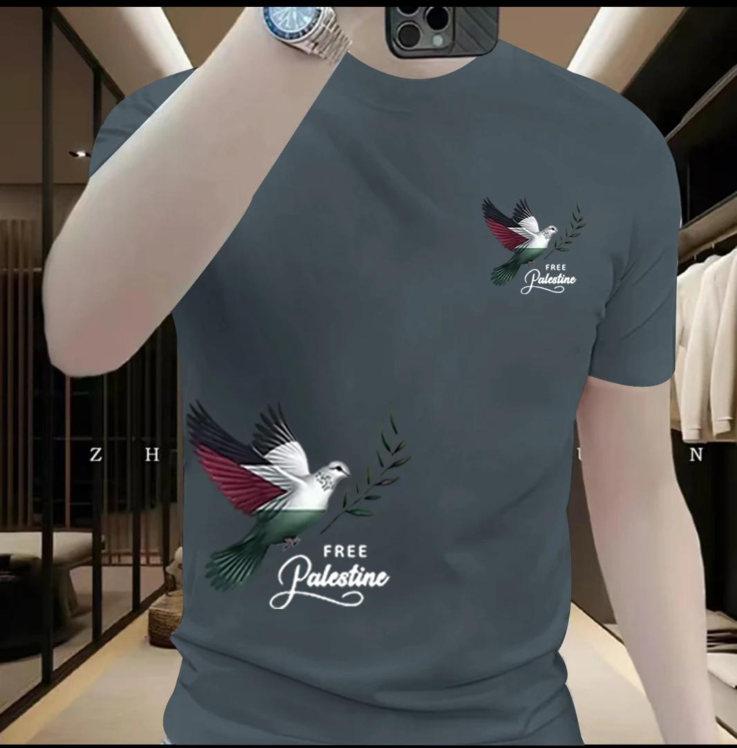 夏季新款爆款纯棉T网红体恤时尚潮流印花圆领百搭上衣短袖T恤男士