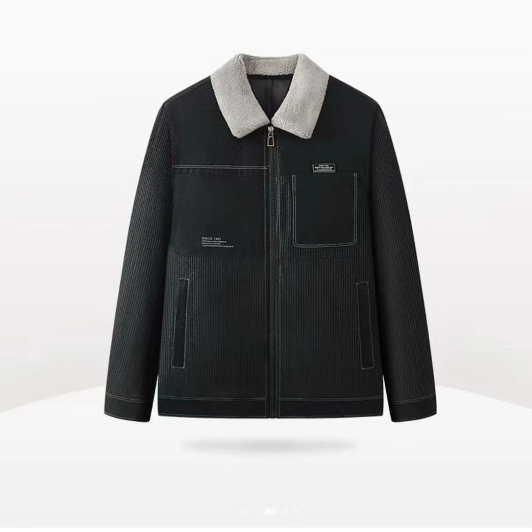 [豆家]撤柜剪标翻领羽绒服 秋冬款毛领可脱卸帅气保暖加厚外套