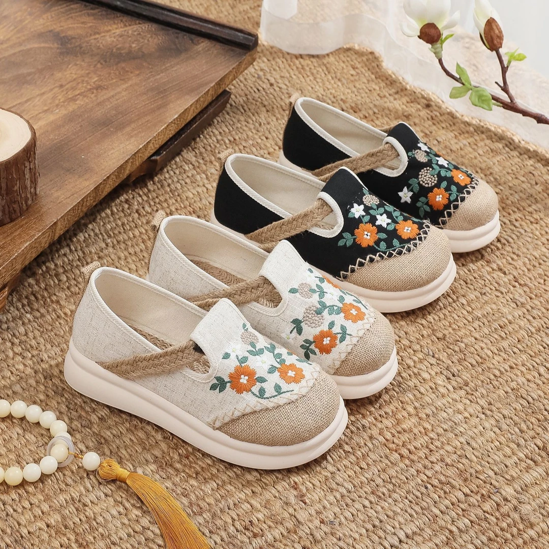 2025新款老北京布鞋增高厚底休闲百搭防滑耐磨软底开车单鞋女鞋春