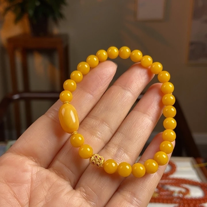 琥珀手链未镶嵌蜜蜡手串6