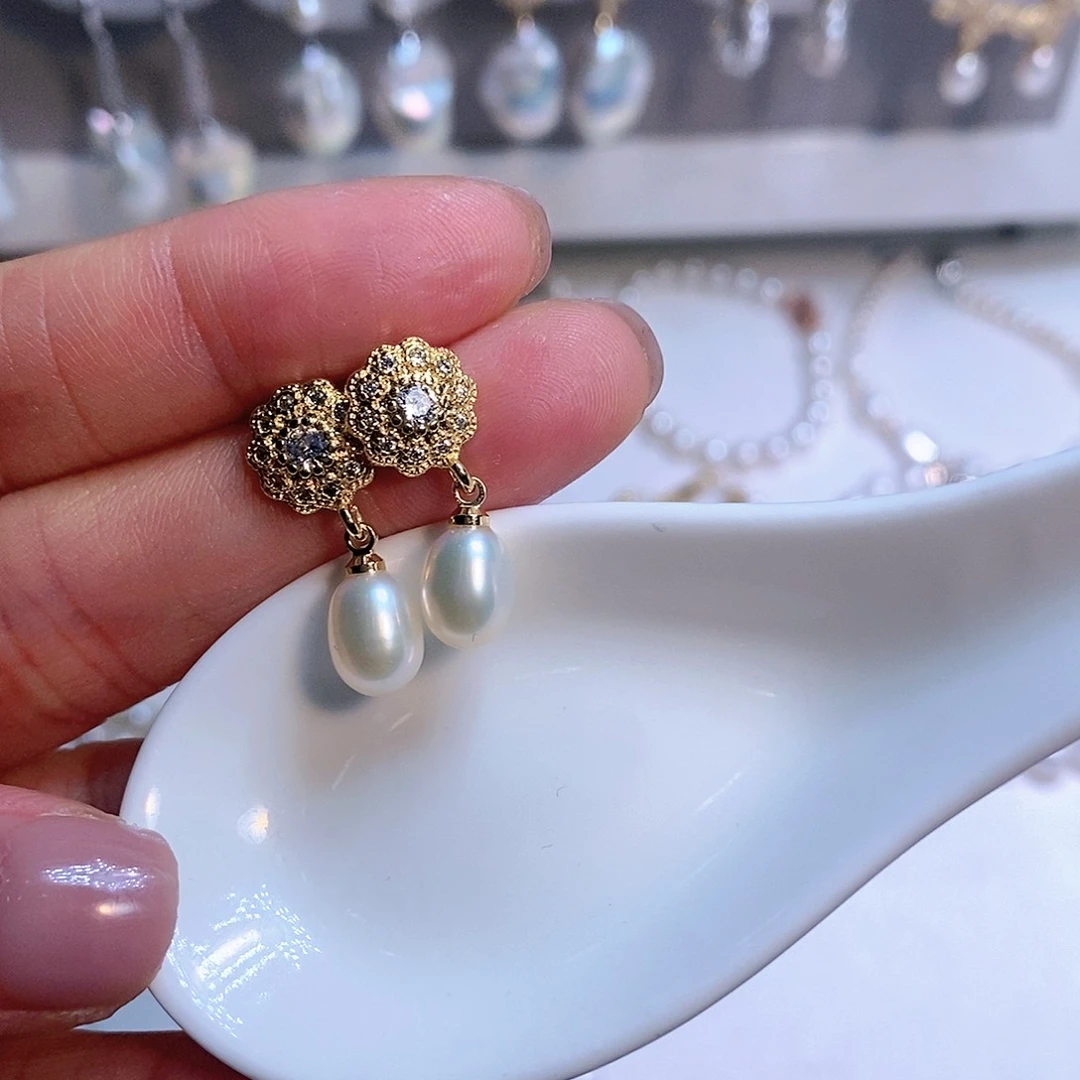 【闪购商品】淡水珍珠耳饰未镶嵌