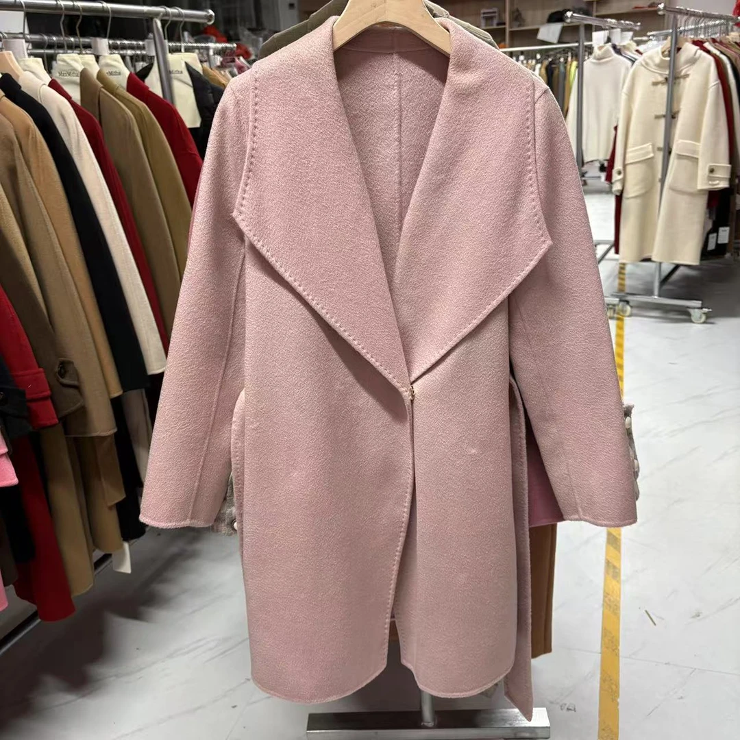 Luoxi/罗皙外套女装上衣时尚女士红色毛呢呢大衣2025