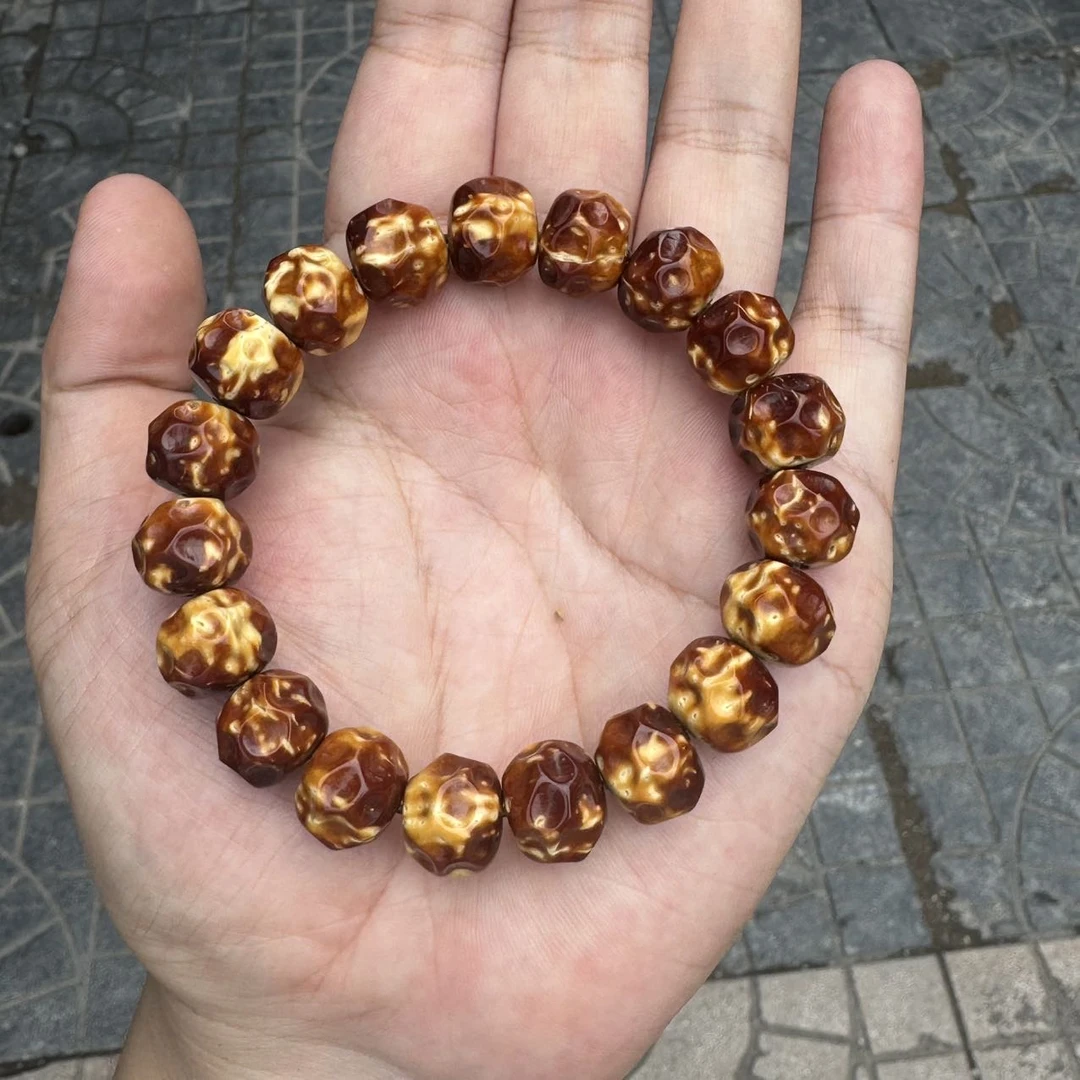 【地主专属】23 G62379-紫金鼠火焰手工无相手串-多样性发其一-13mm