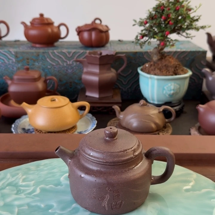 紫砂茶壶天青泥德钟紫砂壶