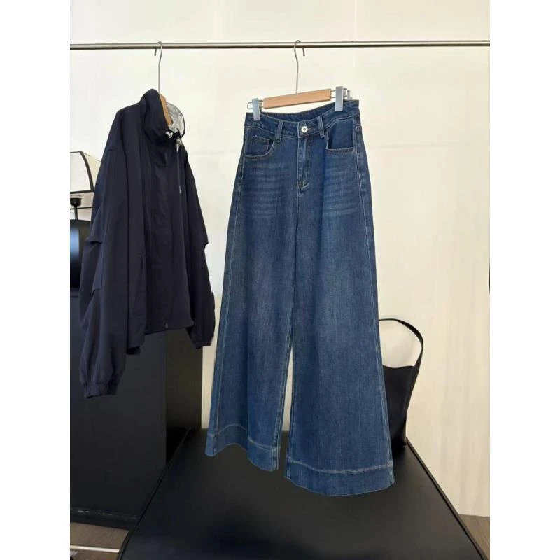KZ5302 秋季气质通勤百搭微喇显瘦牛仔裤女 98-100