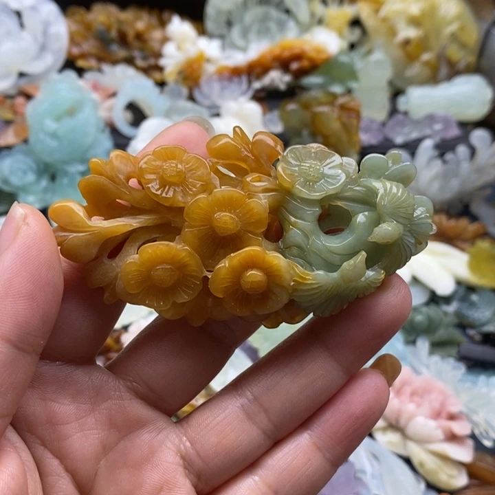 蛇纹石玉合金颈饰