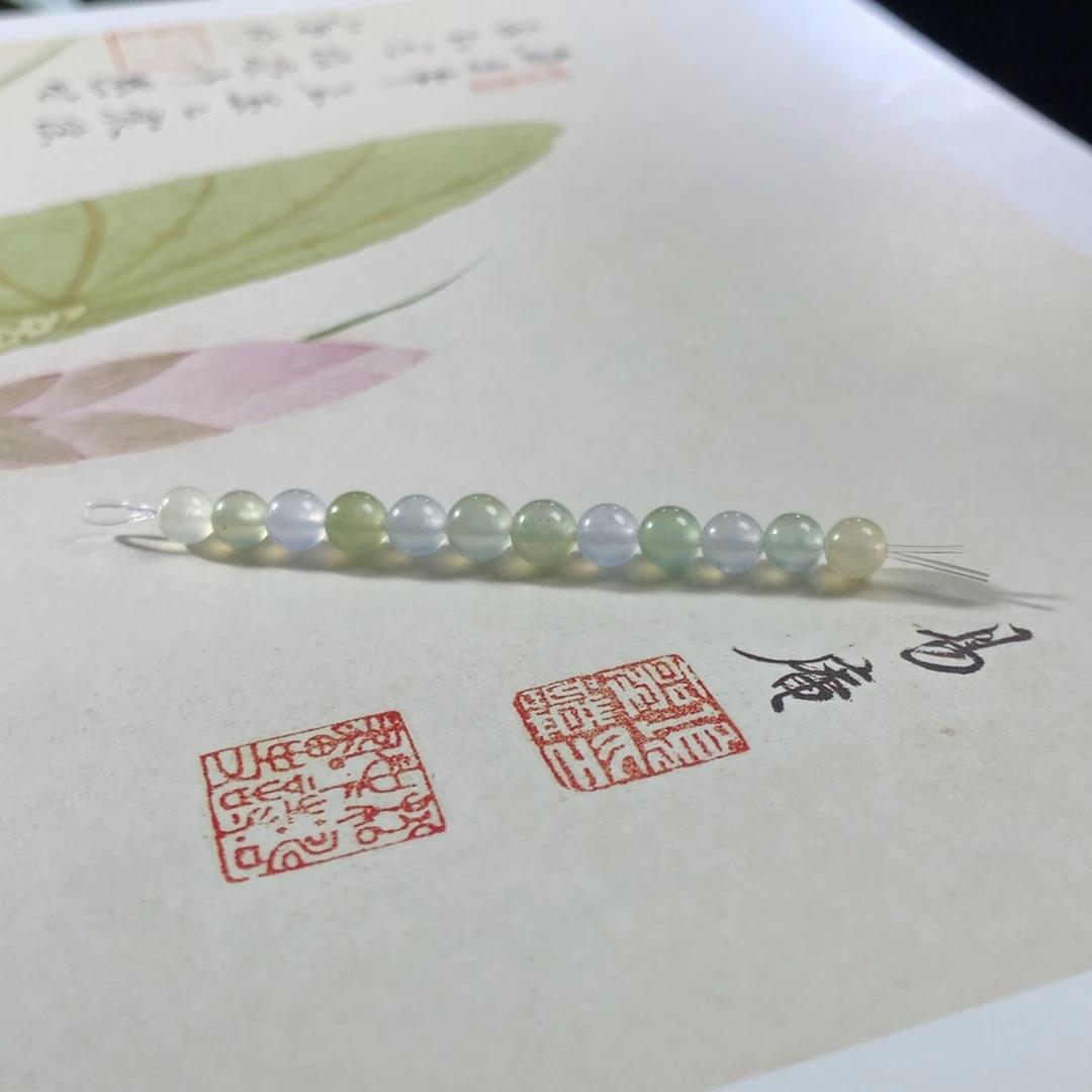 翡翠18K金镶嵌手链