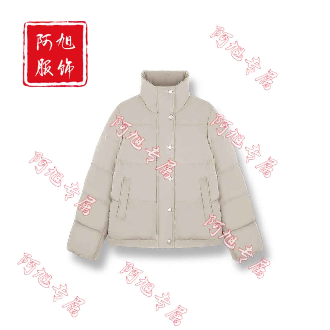 25s绵羊毛秋冬新款时尚立领白鹅绒休闲羽绒服-190（501601）