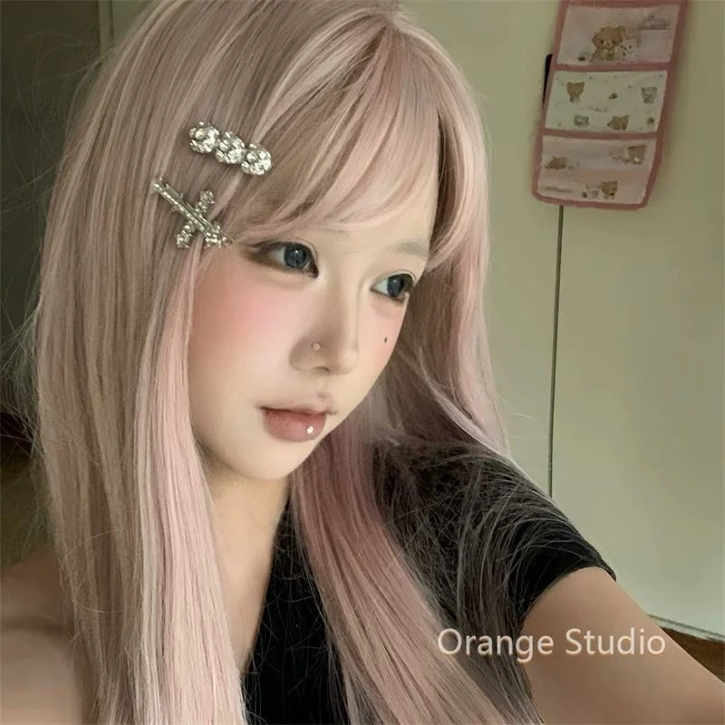 甜酷辣妹十字架小花发夹日系原宿亚文化锆石花朵发卡小众设计边夹