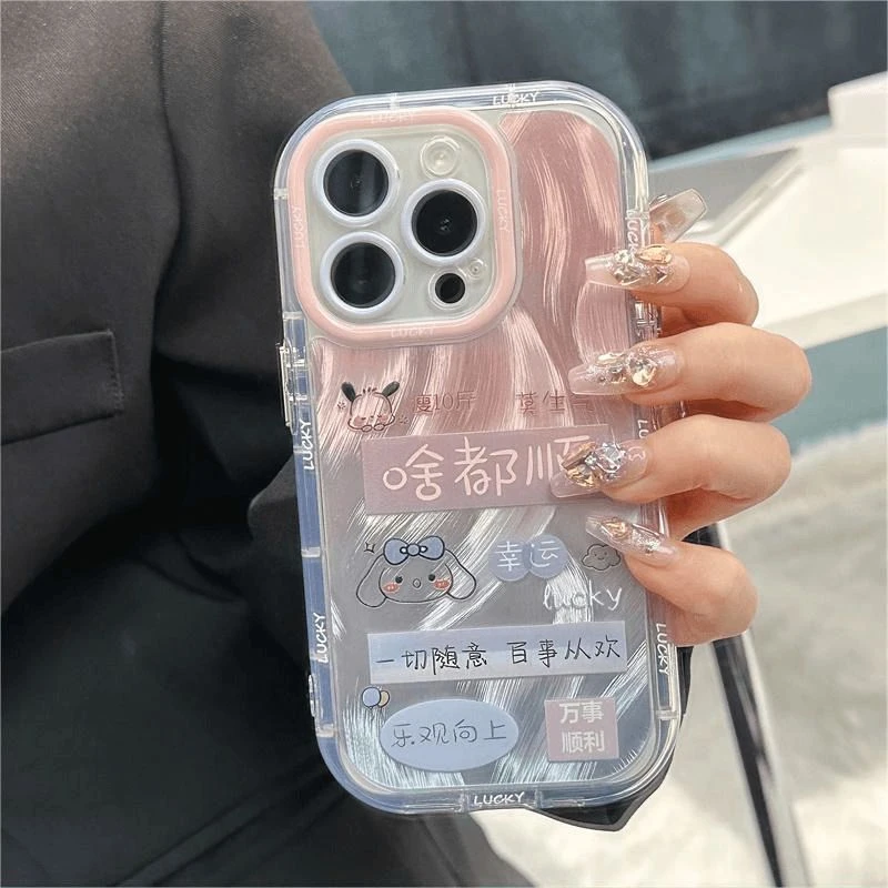 乐观向上折叠支架适用苹果15/16promax手机壳vivo华为oppo小米14