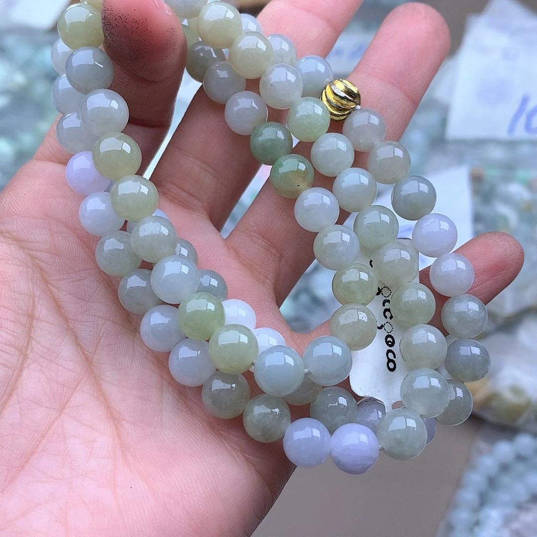 未镶嵌手串定制翡翠